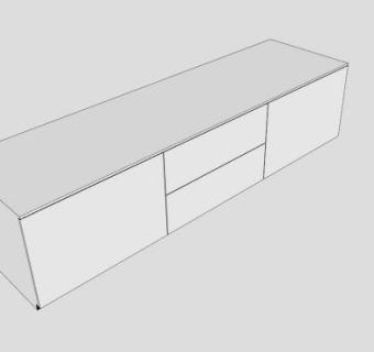 声音北极的餐具柜SU模型下载_sketchup草图大师SKP模型