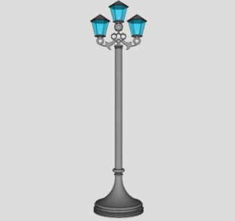 庭院户外路灯SU模型下载_sketchup草图大师SKP模型