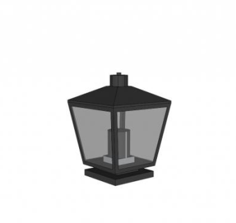 外置煤气灯户外灯SU模型下载_sketchup草图大师SKP模型