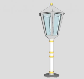 户外庭院景观灯SU模型下载_sketchup草图大师SKP模型