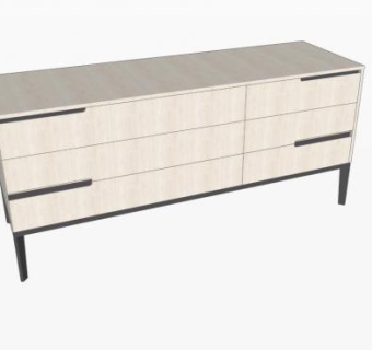 大抽屉柜SU模型下载_sketchup草图大师SKP模型