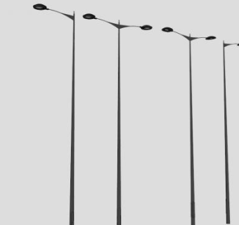 简易双臂路灯SU模型下载_sketchup草图大师SKP模型