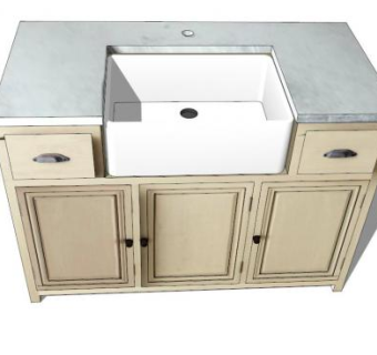 水槽柜SU模型下载_sketchup草图大师SKP模型