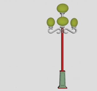 简欧组合灯SU模型下载_sketchup草图大师SKP模型