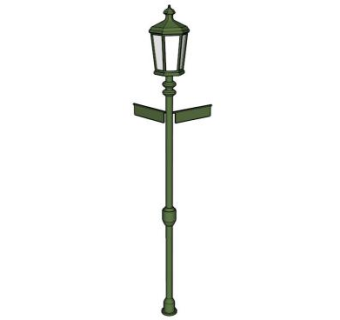 户外街灯灯杆SU模型下载_sketchup草图大师SKP模型