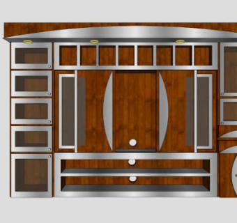 电视家具餐具柜SU模型下载_sketchup草图大师SKP模型