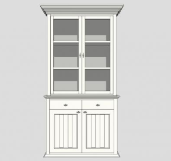 餐具柜柜橱SU模型下载_sketchup草图大师SKP模型