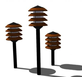 现代景观灯SU模型下载_sketchup草图大师SKP模型