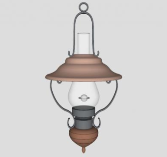克基西灯油灯灯笼SU模型下载_sketchup草图大师SKP模型