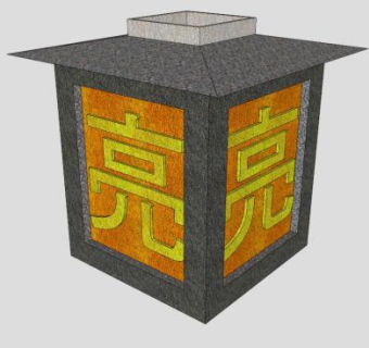 简易中式灯笼SU模型下载_sketchup草图大师SKP模型