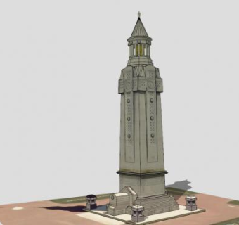 圣母大学灯笼SU模型下载_sketchup草图大师SKP模型