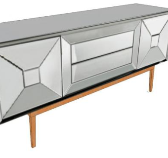 时尚的餐具柜SU模型下载_sketchup草图大师SKP模型