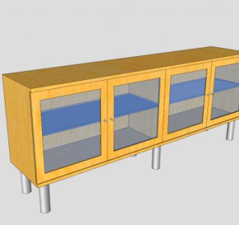 宜家邦德餐边柜SU模型下载_sketchup草图大师SKP模型
