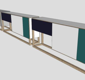 多彩餐具柜SU模型下载_sketchup草图大师SKP模型