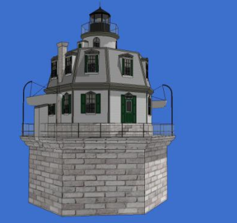 现代十字架灯塔SU模型下载_sketchup草图大师SKP模型