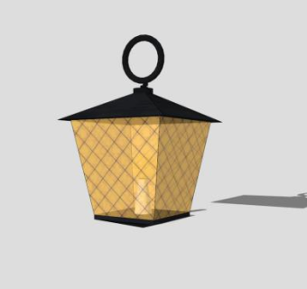 仿古灯笼灯具SU模型下载_sketchup草图大师SKP模型