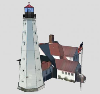 北角灯塔SU模型下载_sketchup草图大师SKP模型