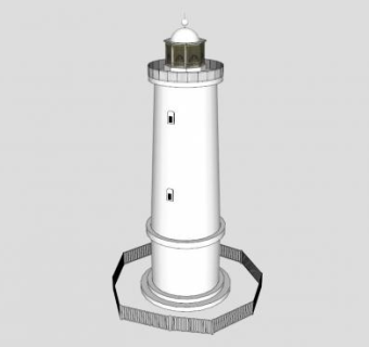 现代基马灯塔SU模型下载_sketchup草图大师SKP模型