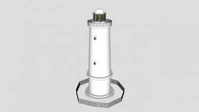 现代基马灯塔SU模型下载_sketchup草图大师SKP模型