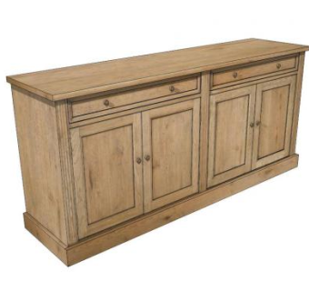 橡木现代餐具柜SU模型下载_sketchup草图大师SKP模型