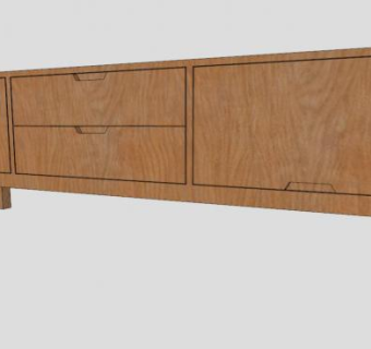 宜家斯德哥尔摩边柜SU模型下载_sketchup草图大师SKP模型