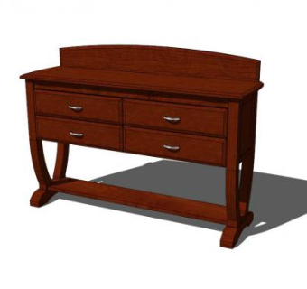 红木餐具柜SU模型下载_sketchup草图大师SKP模型