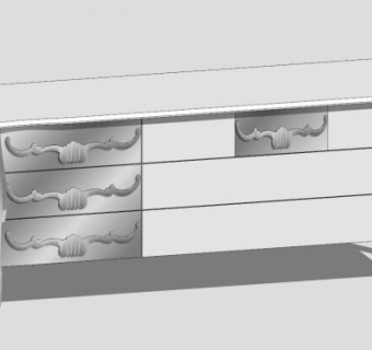 餐具柜杰纳斯SU模型下载_sketchup草图大师SKP模型