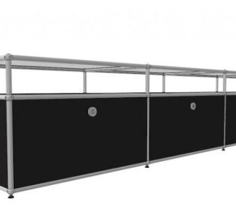 带玻璃顶的餐具柜SU模型下载_sketchup草图大师SKP模型