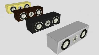 家用彩色音箱SU模型下载_sketchup草图大师SKP模型