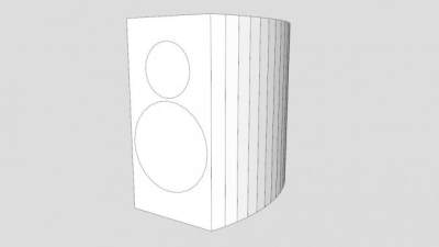 乐富豪钻石白色音箱SU模型下载_sketchup草图大师SKP模型