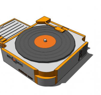 超低音音箱SU模型下载_sketchup草图大师SKP模型