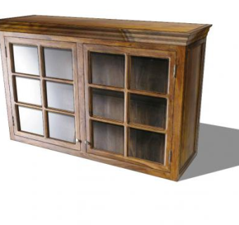 古典木制餐边柜SU模型下载_sketchup草图大师SKP模型