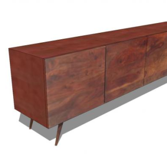 复古风格餐边柜SU模型下载_sketchup草图大师SKP模型