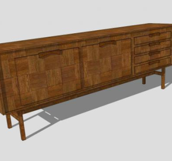 斯堪的纳维亚餐具柜SU模型下载_sketchup草图大师SKP模型