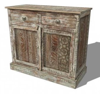 印度餐具柜SU模型下载_sketchup草图大师SKP模型