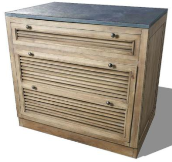 大抽屉餐边柜SU模型下载_sketchup草图大师SKP模型