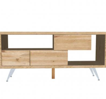 实木现代餐具柜SU模型下载_sketchup草图大师SKP模型