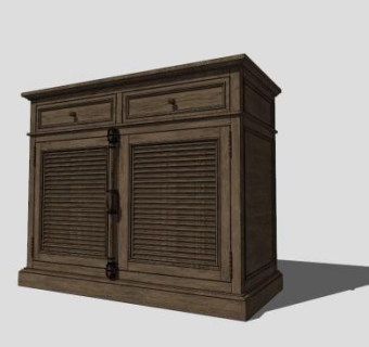 宜家边柜SU模型下载_sketchup草图大师SKP模型