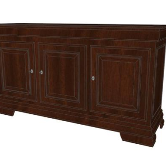 经典餐具柜SU模型下载_sketchup草图大师SKP模型