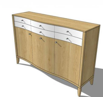 现代餐具柜SU模型下载_sketchup草图大师SKP模型