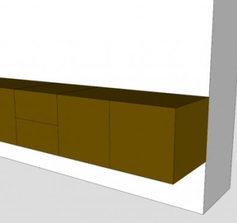 壁挂式餐具柜SU模型下载_sketchup草图大师SKP模型