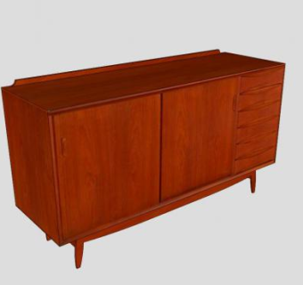 丹麦现代餐具柜SU模型下载_sketchup草图大师SKP模型