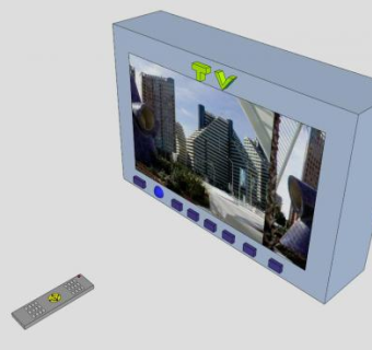 普通背投电视SU模型下载_sketchup草图大师SKP模型