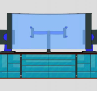 液晶电视屏幕SU模型下载_sketchup草图大师SKP模型