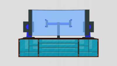 液晶电视屏幕SU模型下载_sketchup草图大师SKP模型