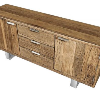 实木餐边柜SU模型下载_sketchup草图大师SKP模型