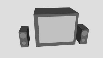 普通显像电视SU模型下载_sketchup草图大师SKP模型