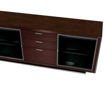 烟雾玻璃门餐边柜SU模型下载_sketchup草图大师SKP模型