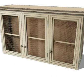 胶合板餐边柜SU模型下载_sketchup草图大师SKP模型