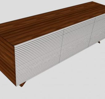 中世纪现代餐边柜SU模型下载_sketchup草图大师SKP模型